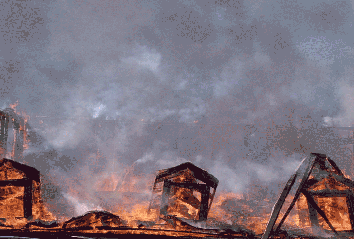 飞抵火灾现场提供救援信息